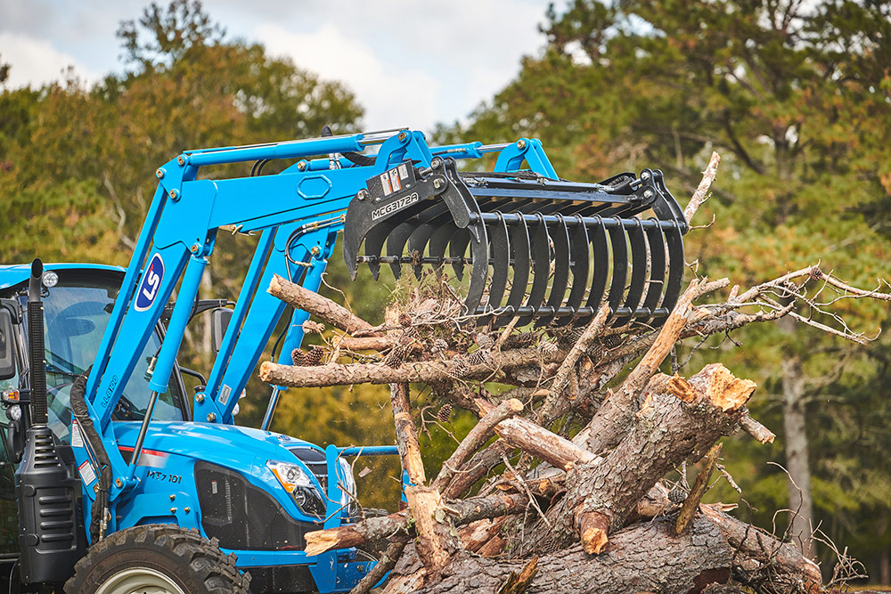 ls tractor rake grapple
